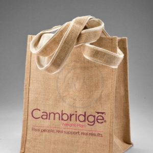 jute promotional bags tape handle