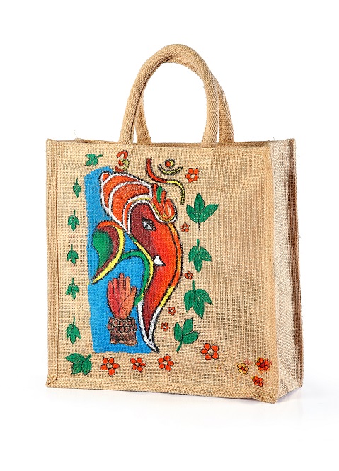 ROYAL FABRIC BAGS Jute Bag Ganesha Print | Jute Bags for Return  Gift,Wedding Pooja,Lunch and Multipurpose Small Bag : Amazon.in: Fashion