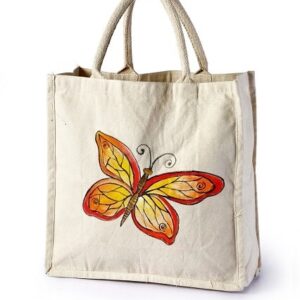 cotton bag butterfly print