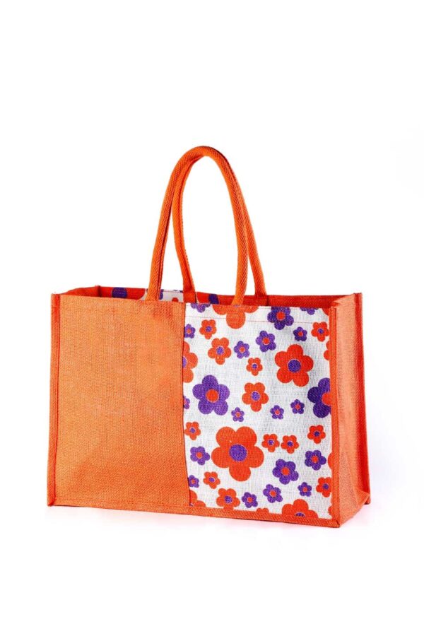 Jute Fashion bag Dual Color Printed