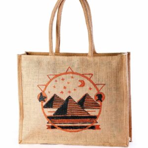 Jute Shopping bag Pyramid Printed