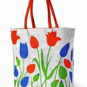 Jute Fashion bag Multicolor Printed
