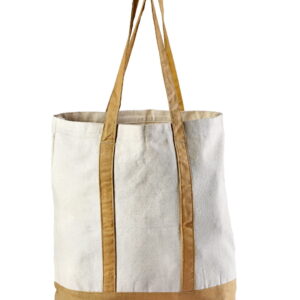 Canvas Tote Bag Brown Handle