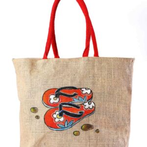 Large zippered Eco-Friendly Jute Summer Beach Bags for Women